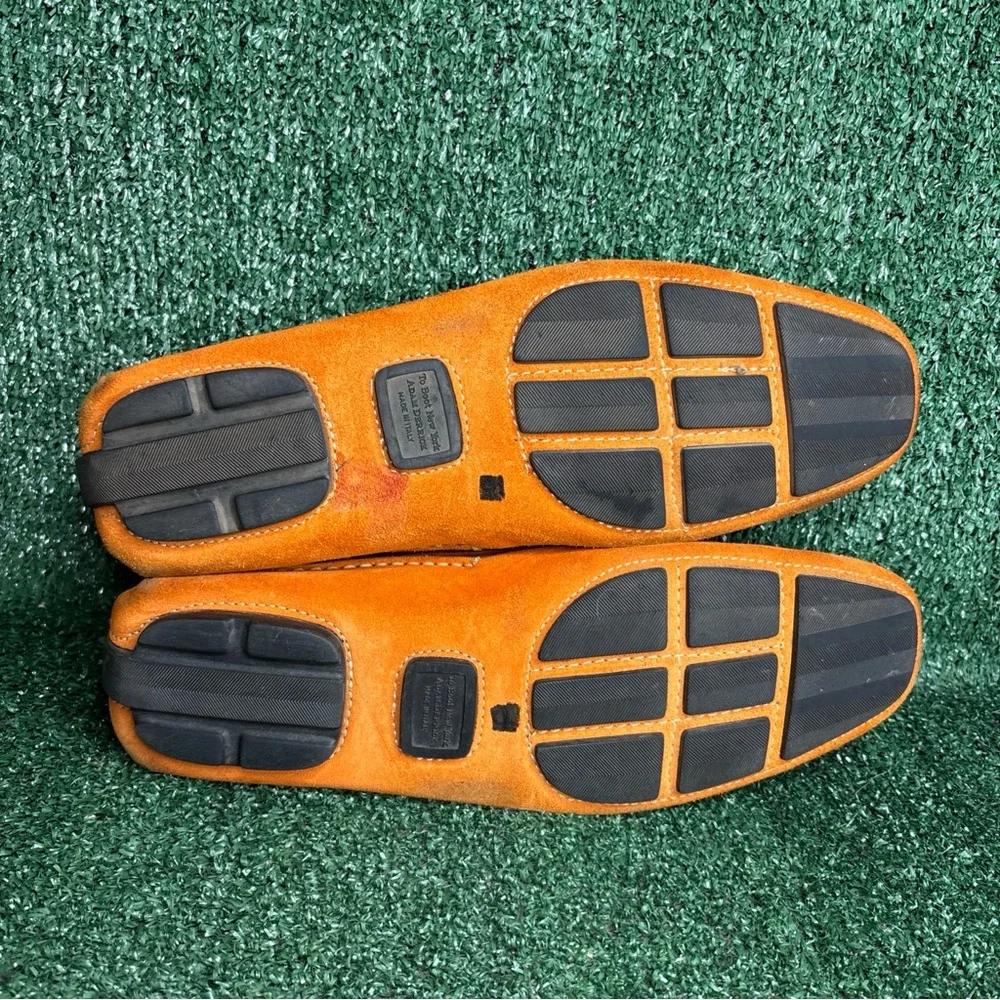 To Boot New York Driver Moc Loafer Size 12 Orange Suede Dress Shoes - Picture 8 of 12